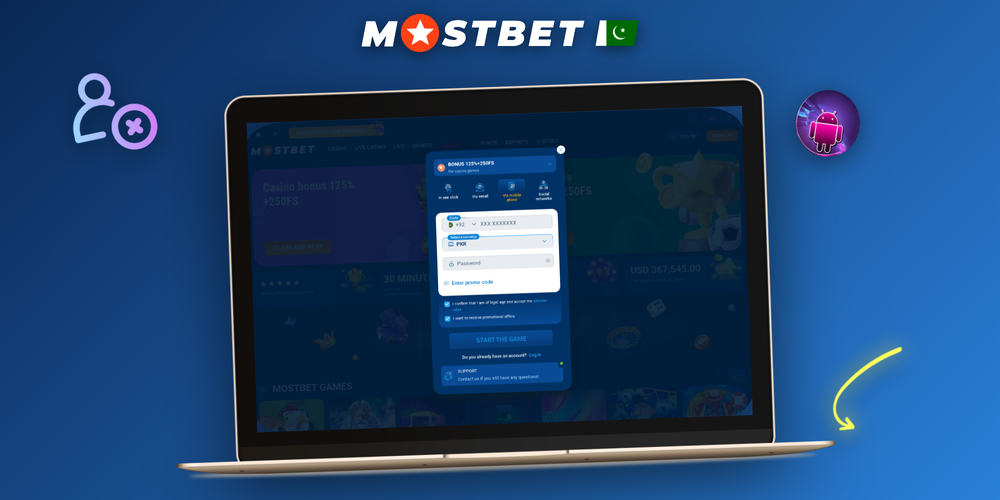 Mostbet account dashboard showing PKR balance and welcome bonus for Pakistani players