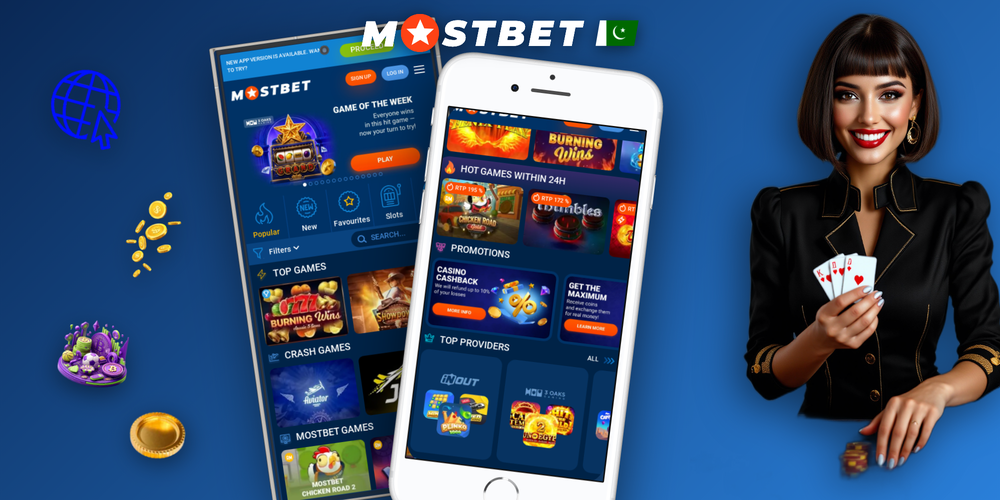 Mostbet casino game categories: slots, live dealer, cards, instant games and jackpot trophy icons