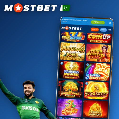 Mostbet casino lobby featuring slot reels, roulette wheel and playing cards on dark gold gradient