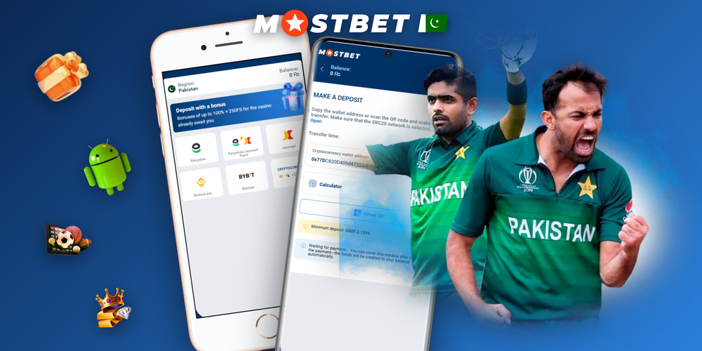 Mostbet deposit payment methods including JazzCash, Easypaisa, Visa and crypto logos