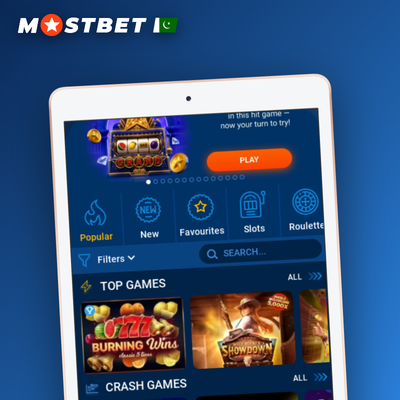 Mostbet casino progressive jackpot trophy over stacked coins with confetti on dark blue background