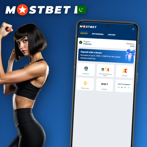 Mostbet minimum deposit screen showing JazzCash, Easypaisa and card options in PKR